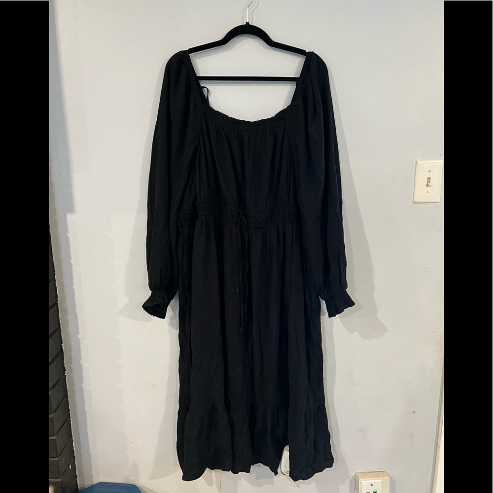 AVA & VIV size 2x black long sleeve dress